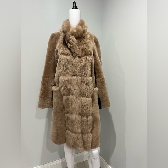 $3375 GRENN PILOT Reversible Shearling Coat size s - Picture 14 of 15